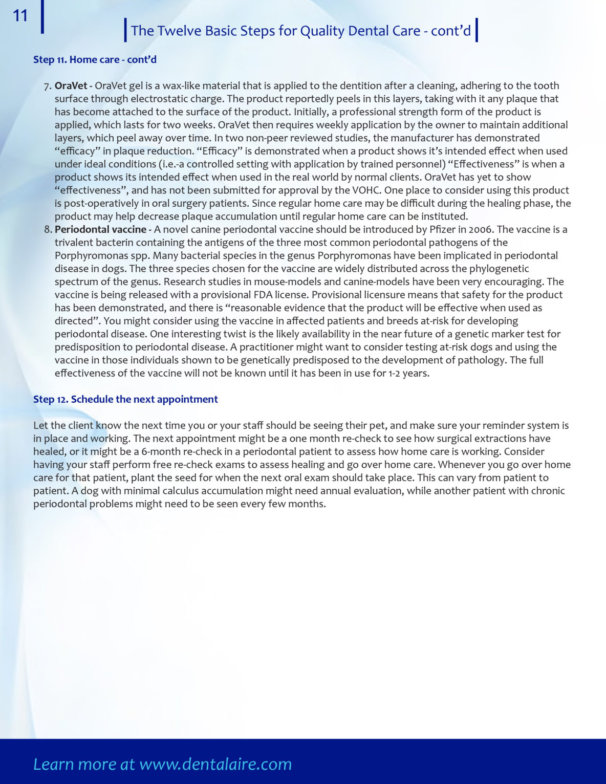 The 12Step Cleaning Procedure Dentalaire Products