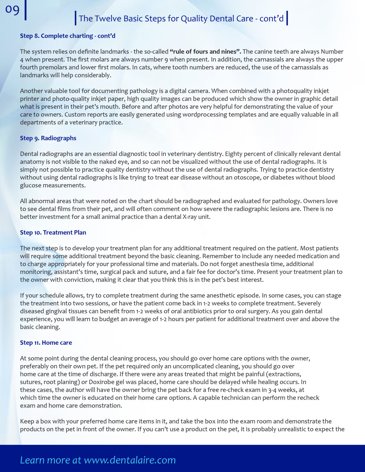The 12Step Cleaning Procedure Dentalaire Products