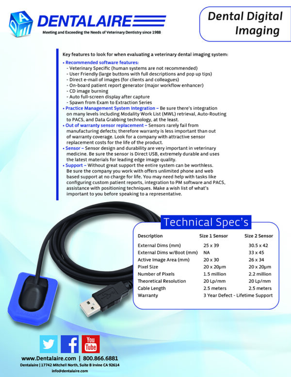 DTX Digital Dental Imaging System Dentalaire Products
